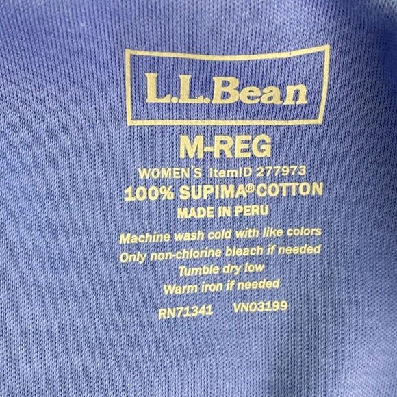 L.L Bean Open Front Cardigan Medium Supima Cotton - Picture 4 of 5